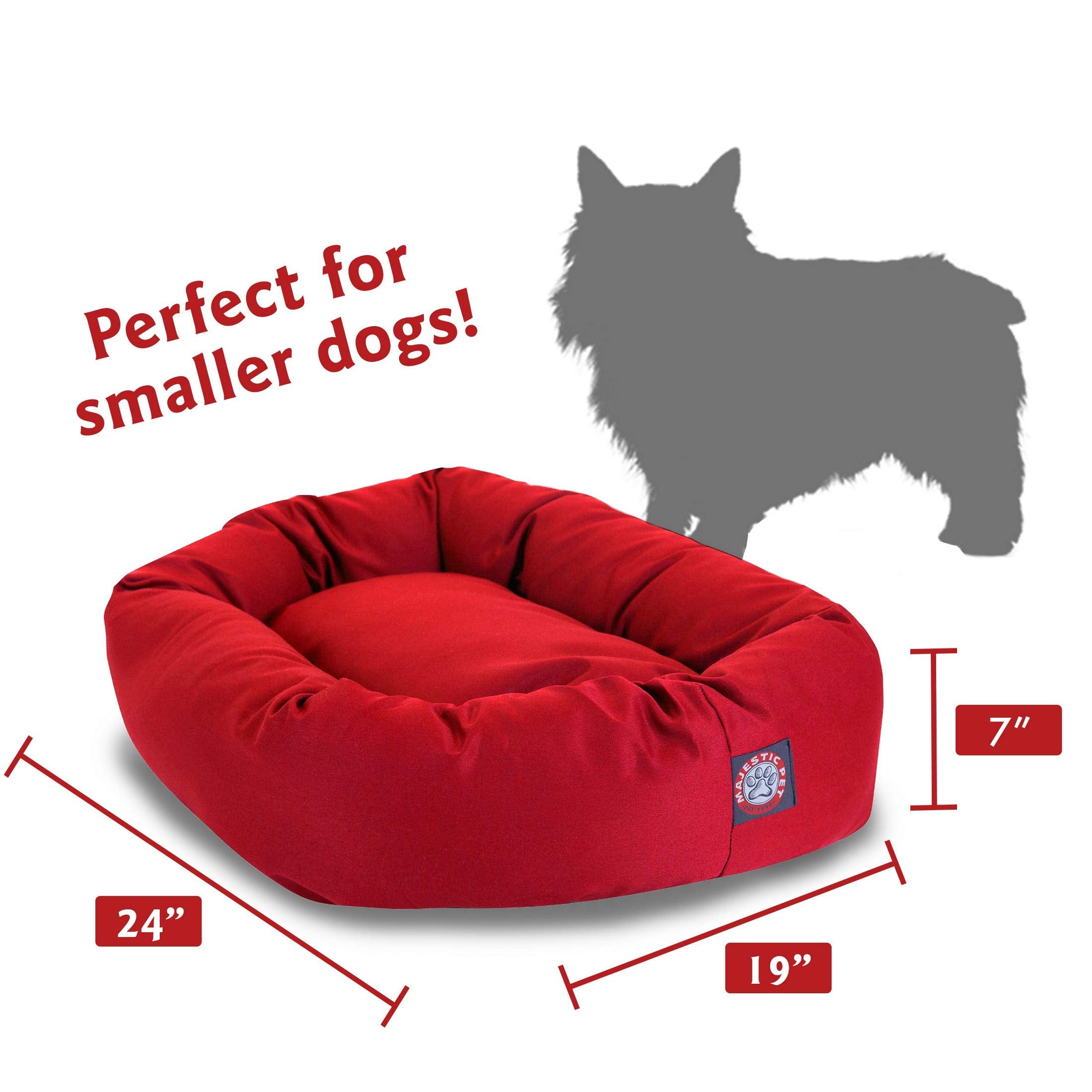 Majestic Pet 24 Inch Red Bagel Dog Bed Products
